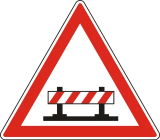 Útzár KRESZ-tábla