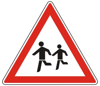 Gyermekek KRESZ-tábla