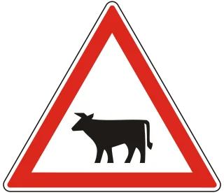 Háziállatok KRESZ-tábla