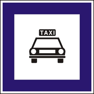 Taxiállomás KRESZ-tábla