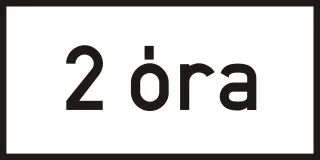 Várakozás időtartama KRESZ-tábla